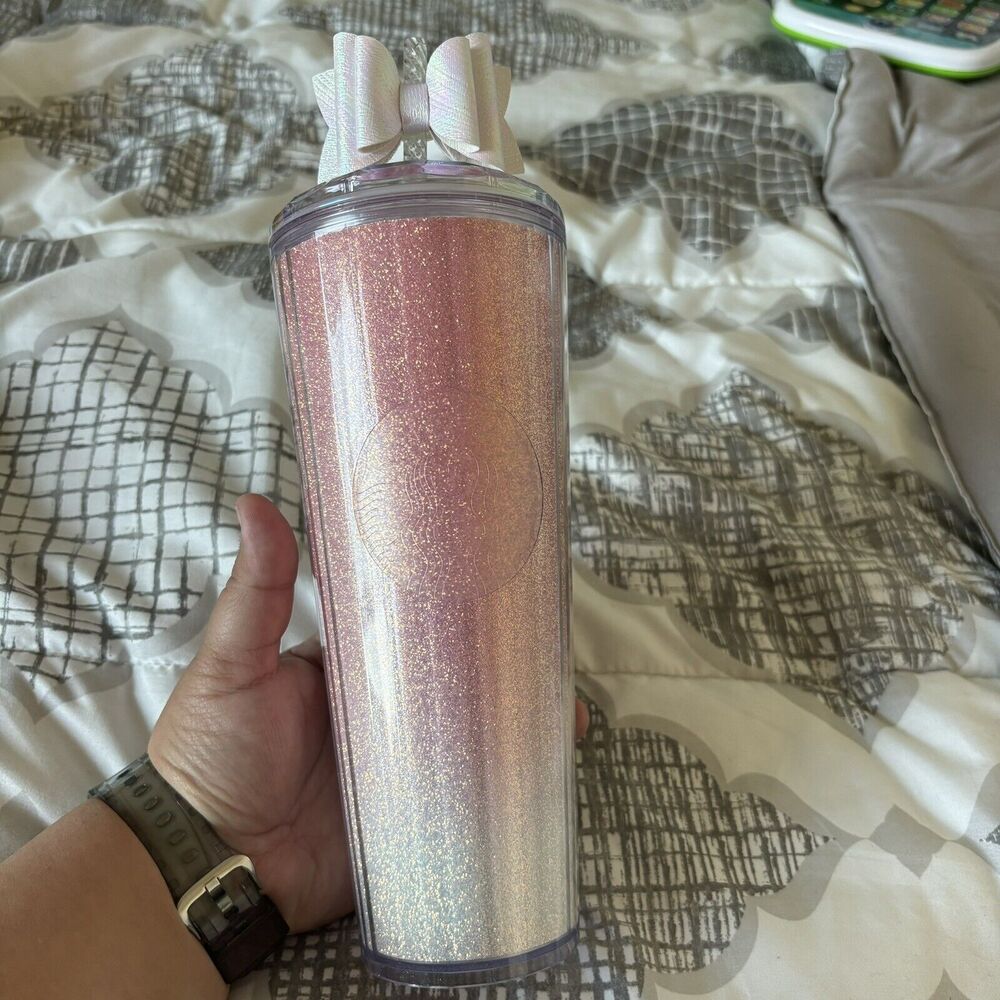 Starbucks 24 oz Pink Cold Cup Tumbler